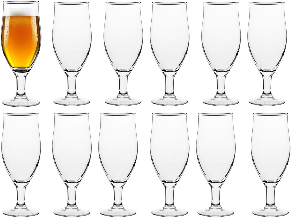 Vicrila Speciaalbier Glas - 12x - Bock - gehard glas - 40 cl - bokbier glazen - bierproeverij