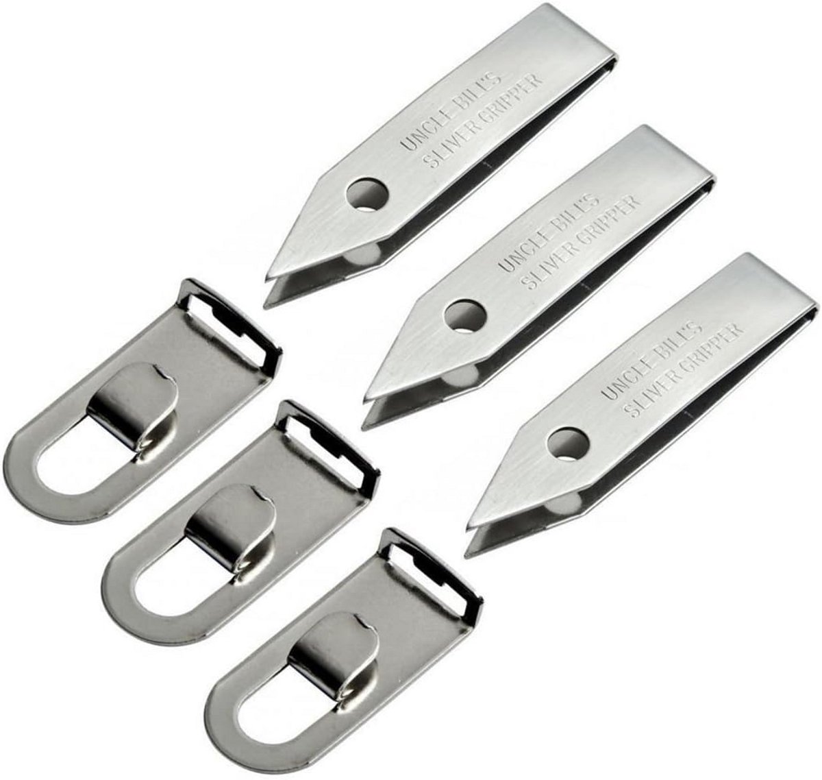 3 Stuks Precisie Pincet Roestvrij Staal met Sleutelhanger