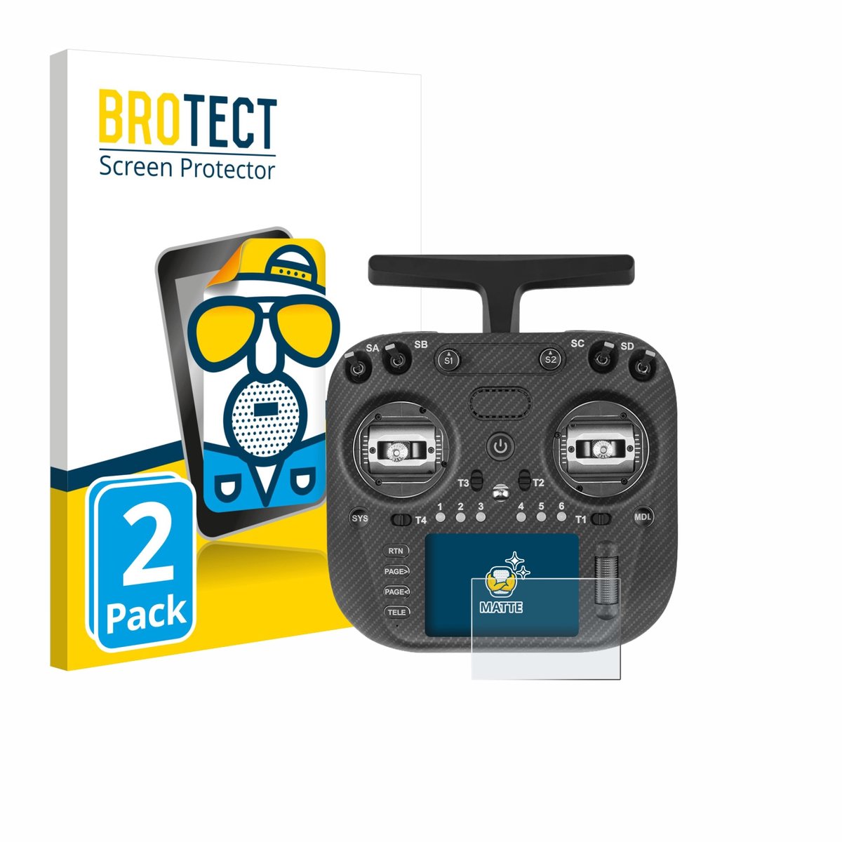 BROTECT - Screenprotector voor Radiomaster TX15 Max - Folie Beschermfolie matte 2 Stuks