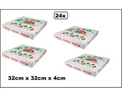 24x Pizzadozen 32x32x4cm pizza print - Pizza Food thema feest festival Italie landen pizzaria