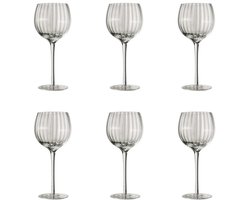 Gusta Geribbelde Wijnglazen Transparant 45 CL 6 Stuks - Wijnglas Klassieke Stijl