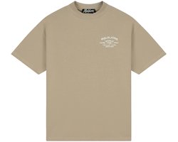 Malelions permanent vacation t-shirt in de kleur bruin.