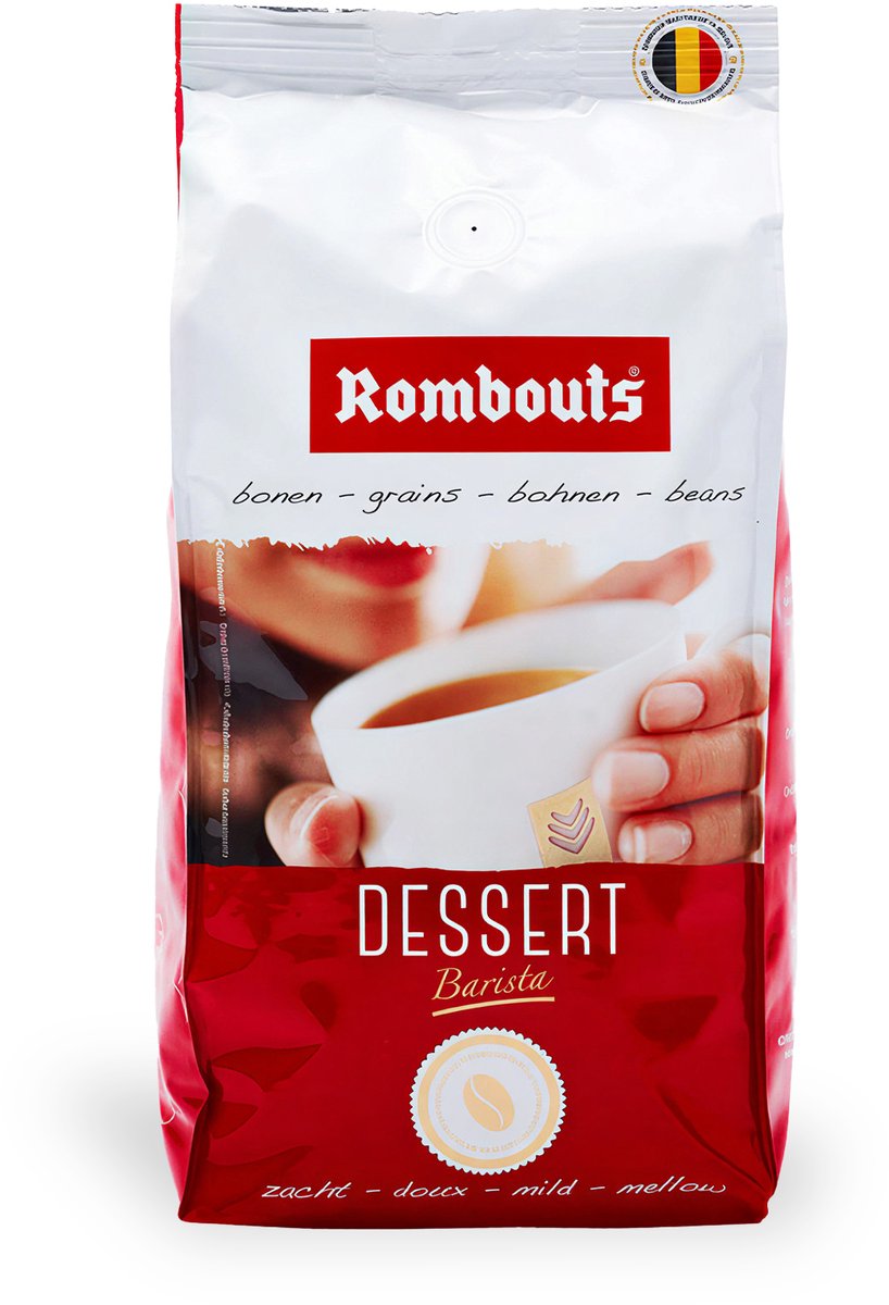 Rombouts Dessert Barista Koffiebonen 500g – 100% Arabica – Milde Smaak – Verse Koffiebonen – Tonen van Melkchocolade - Luxe Arabica Melange