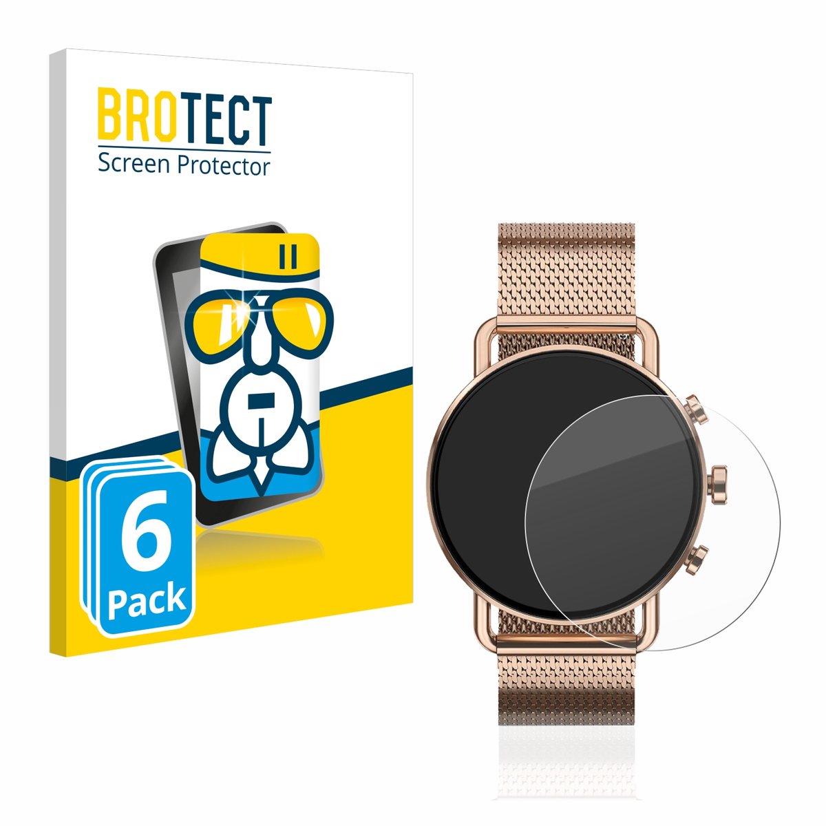 Screenprotector 6 Stuks voor Skagen Falster Gen 6 (41 mm) Beschermglas transparant