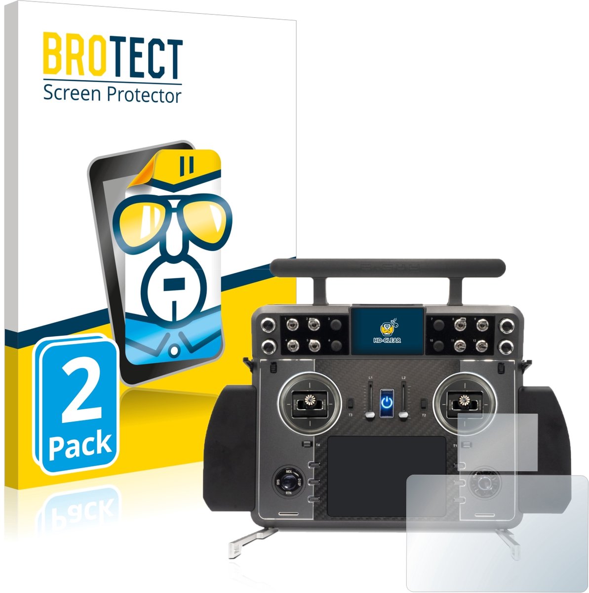 BROTECT - Screenprotector voor FrSky Tandem XE 2 - Folie Beschermfolie transparant 2 Stuks