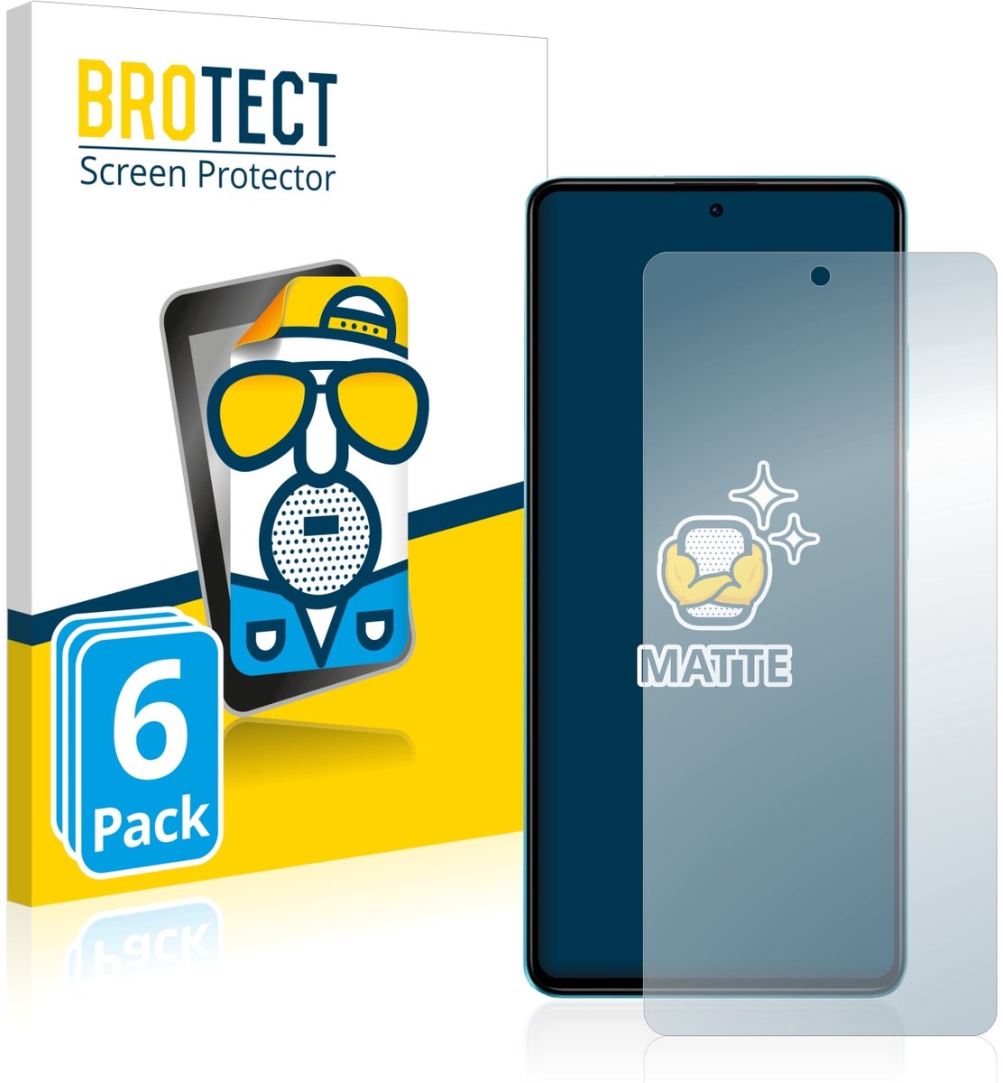 BROTECT - Screenprotector voor Xiaomi Poco X5 Pro - Folie Beschermfolie matte 6 Stuks