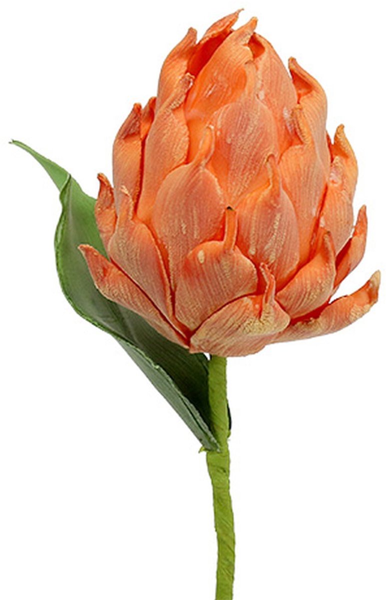Schuim artisjok oranje 14cm L28cm 1p