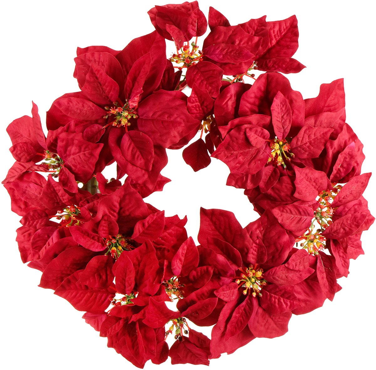 Kerststerkrans kunstbloemen Kerst Ø40cm