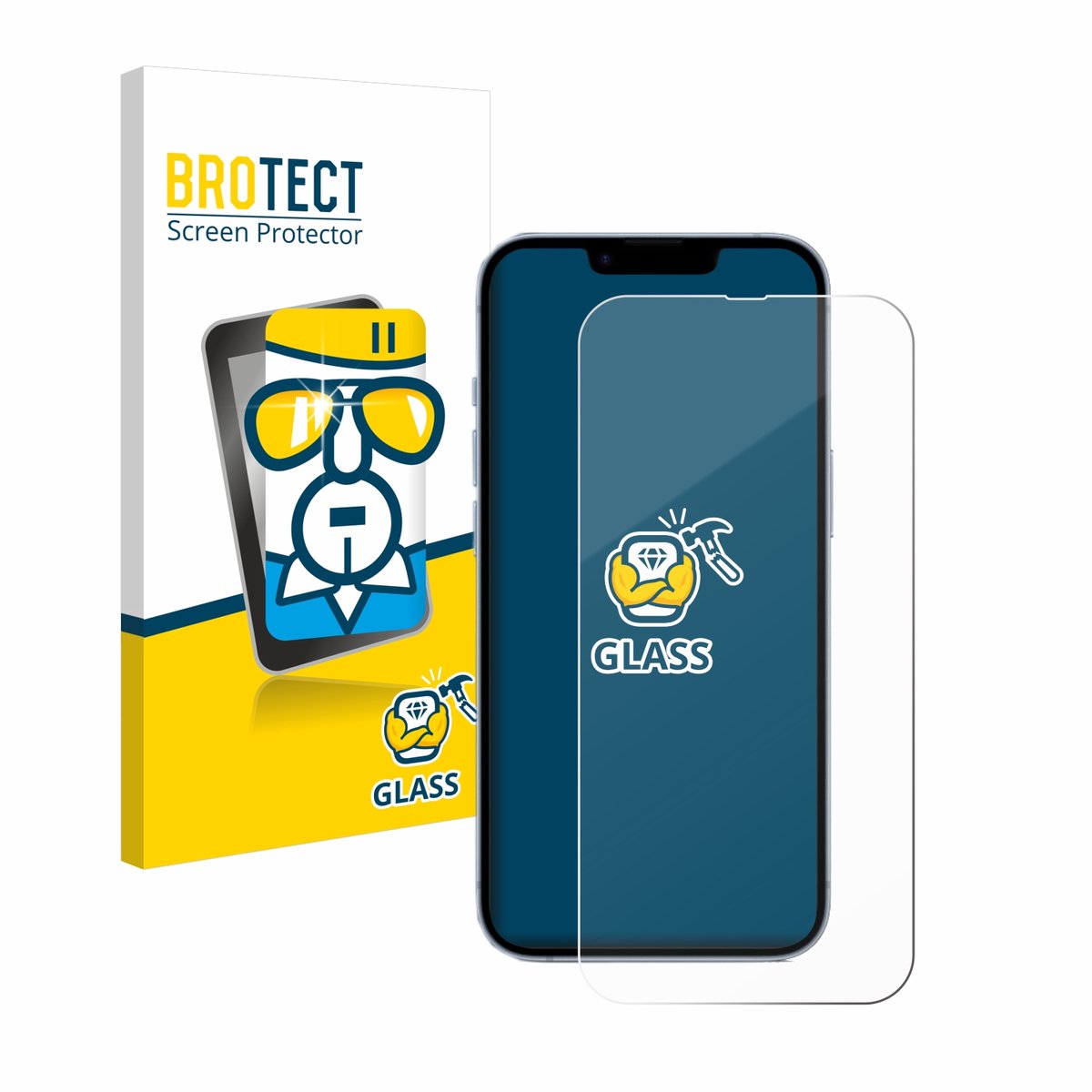 BROTECT - Glas Screenprotector voor Apple iPhone 14 - Gehard Beschermglas 9H