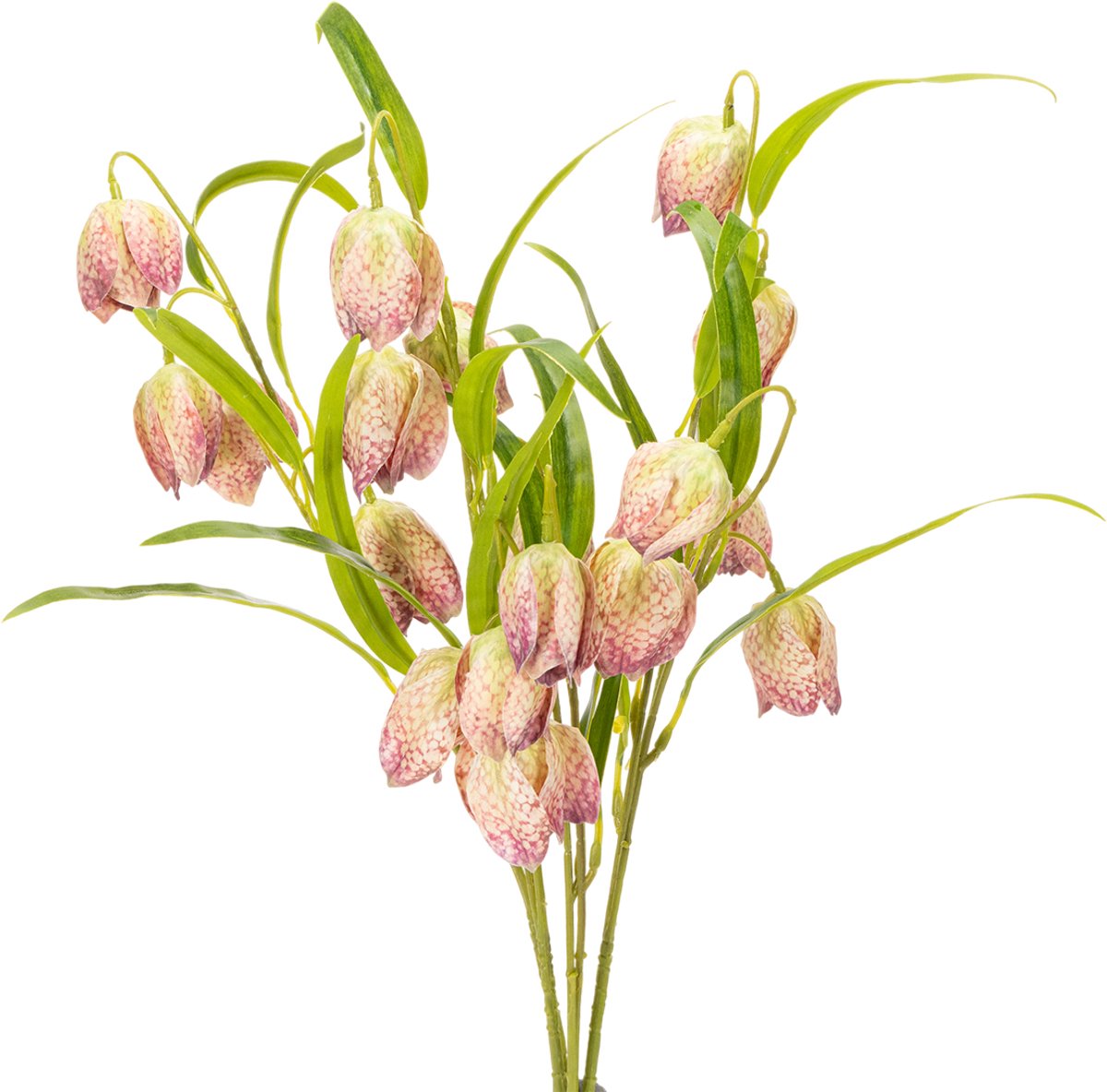 Viana Kunstmatige fritillaria, delicate decoratie voor woonruimtes, 60 cm, 3 Roze