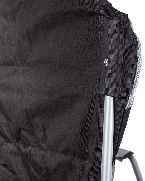 XL Opvouwbare Vissersstoel - Campingstoel, Tuinstoel & Vistoel met Armsteun, Opbergvak en Draagtas - Comfortabel & Stevig - Grijs/Zwart - 18003 van Merkloos — afbeelding 5