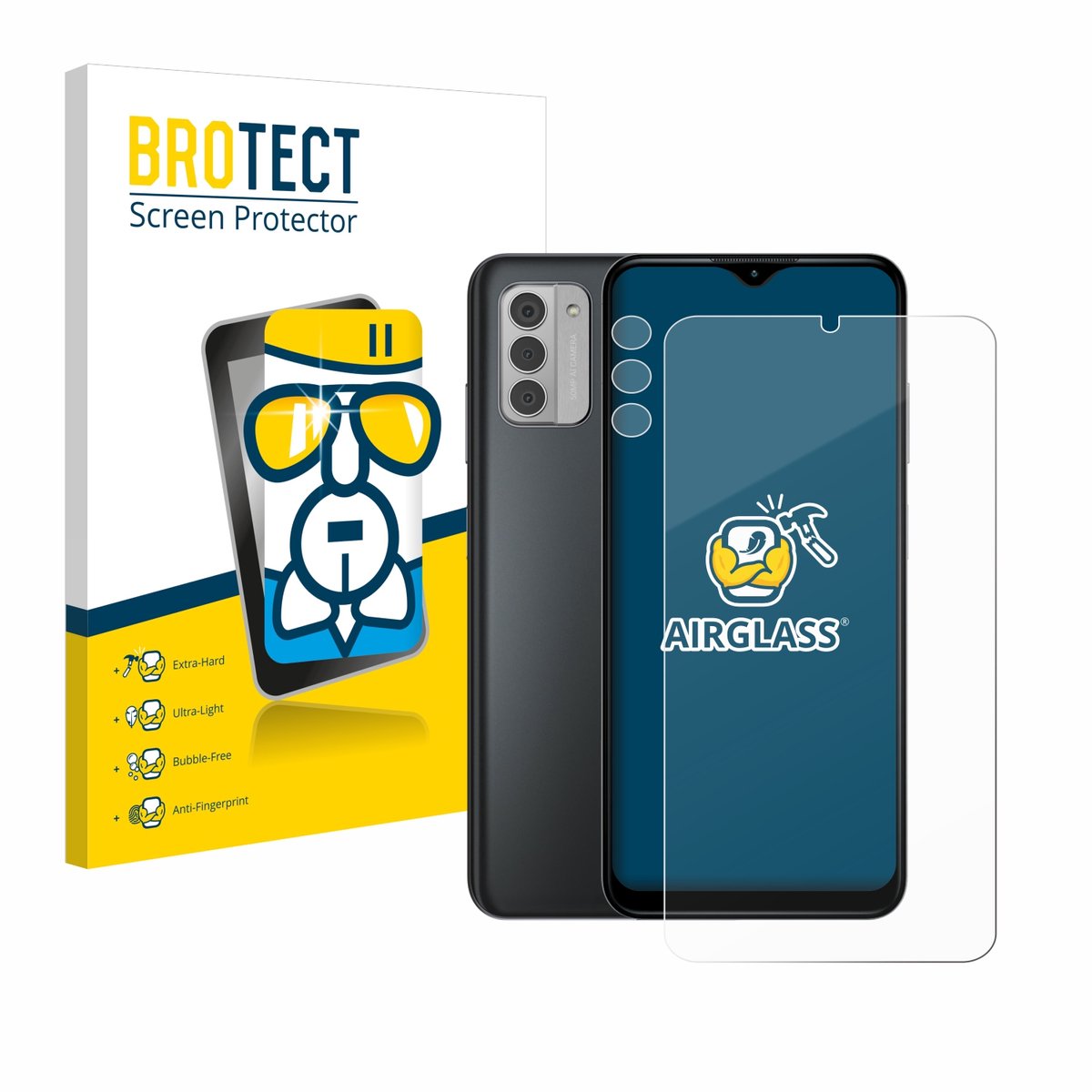 Screenprotector voor Nokia G42 5G (Voor+Camera) Beschermglas transparant