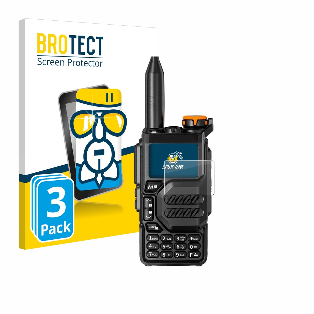 Screenprotector 3 Stuks voor Quansheng UV-K5 Beschermglas transparant