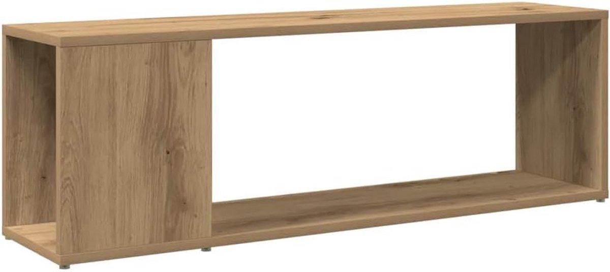 Tv-meubel Hangkast 100 cm Eikenkleur - Wandkast voor TV en Boeken - Stijlvolle Hifi Kast