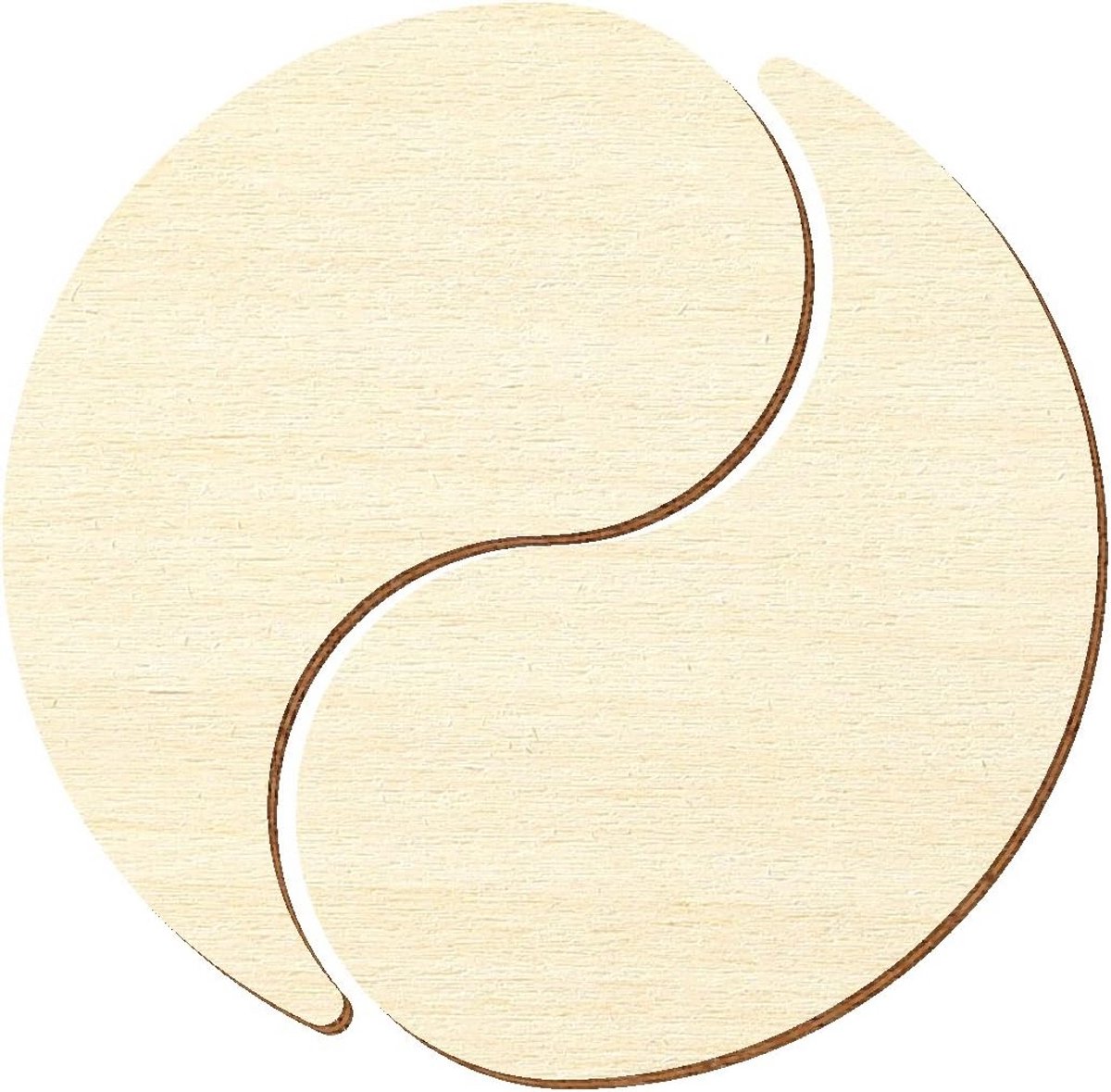 Multiplex Ying Yang Schijf Op Maat Gesneden 3mm Dikte