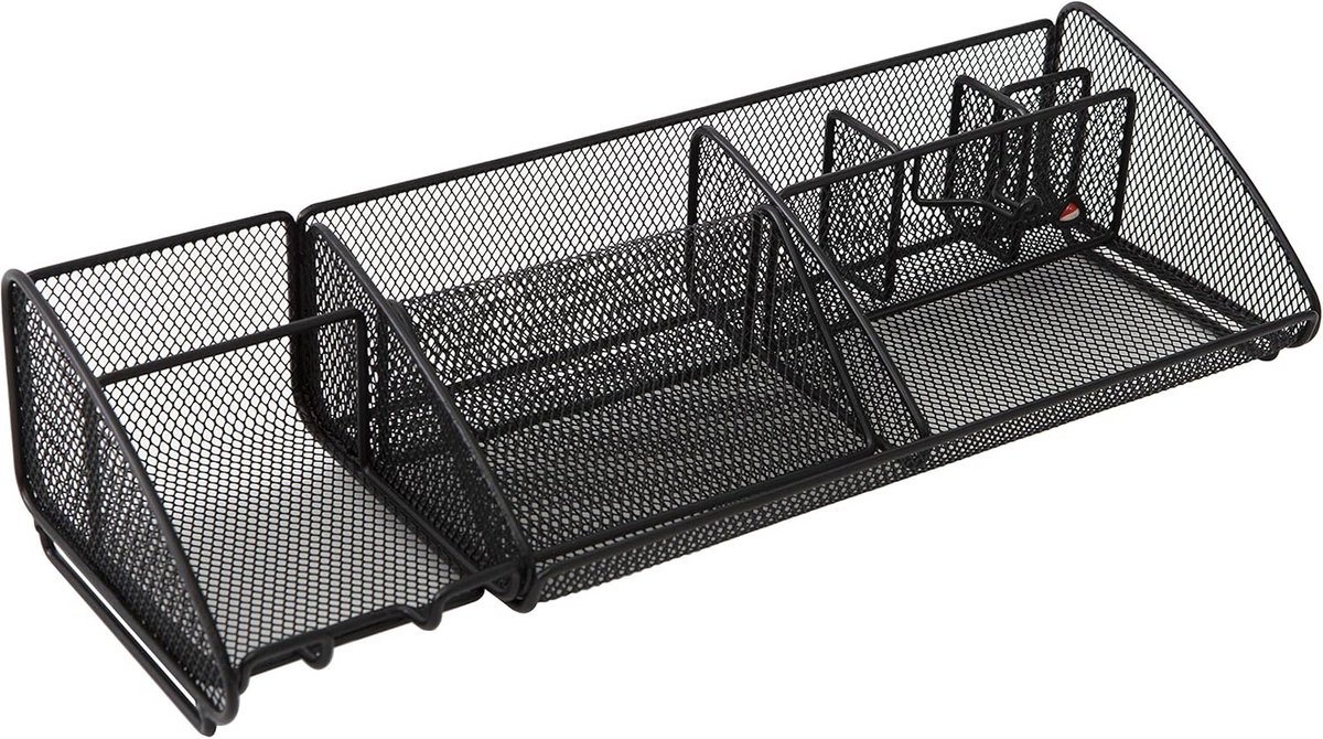 Metalen Bureau-organizer met 9 Vakken - Desktop Opbergsysteem Zwart