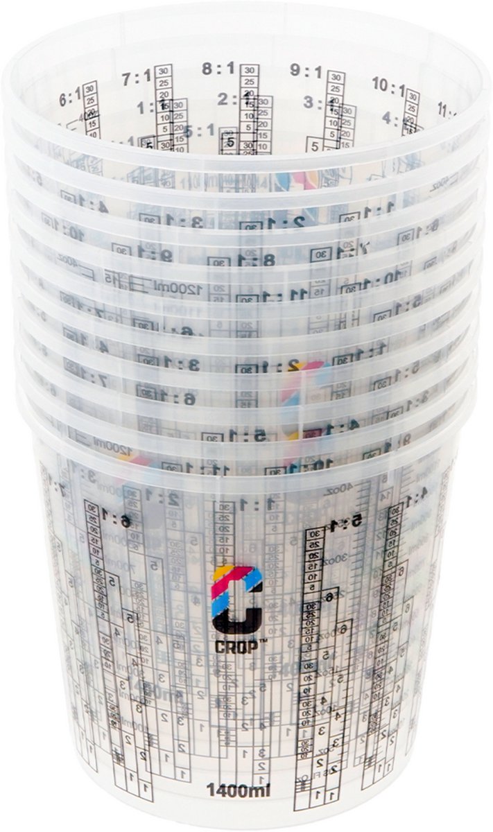 CROP Mengbekers 1400ml - 10 stuks