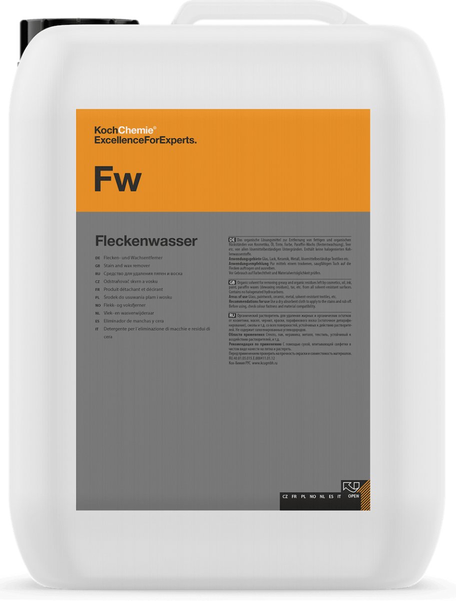 Koch Chemie Fleckenwasser 10 liter - Vlek & Wasverwijderaar