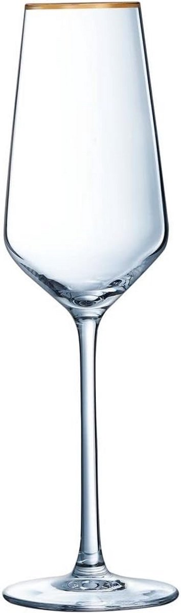 Champagneservies Set van 4 met Elegante Gouden Rand