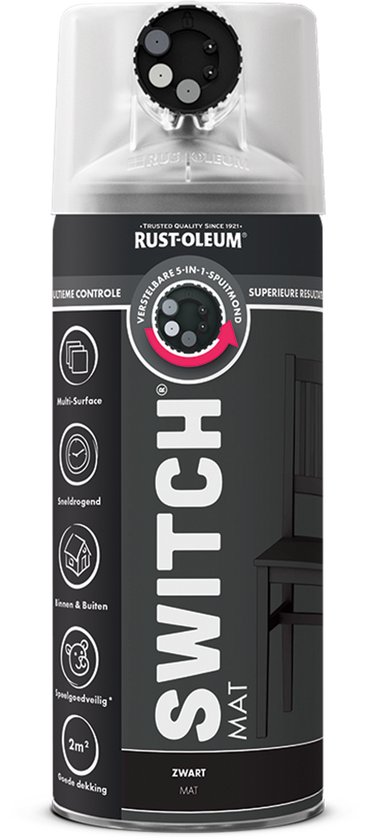 Peinture en aérosol Rust-Oleum Switch mate 400 ml - Zwart