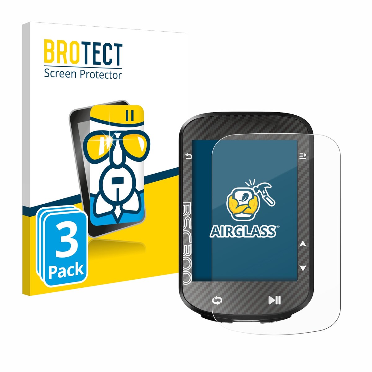 Screenprotector 3 Stuks voor igpsport BSC300 Beschermglas transparant