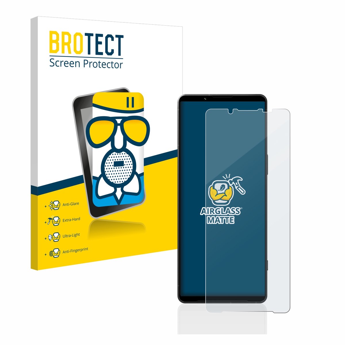 BROTECT - Screenprotector voor Sony Xperia 1 V - Folie Beschermfolie Beschermglas matte