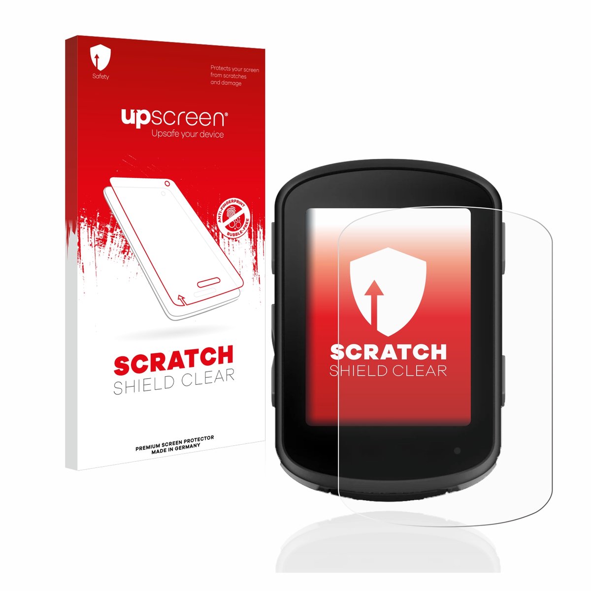 upscreen - Screenprotector voor Garmin Edge 540 / Edge 840 - Folie Beschermfolie transparant