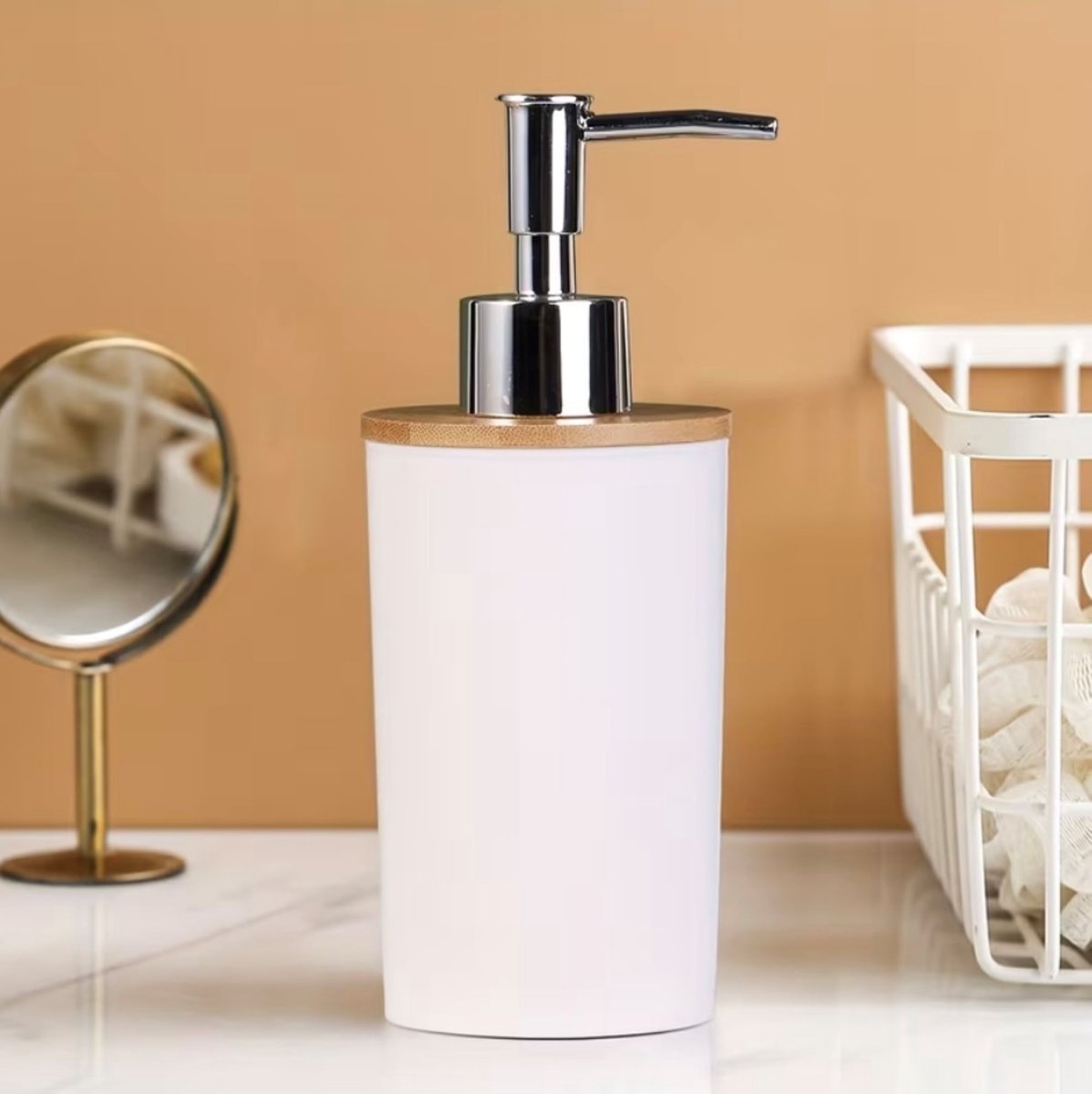 Zeepdispenser - Design - Bamboe - Zwart - Zeeppompje