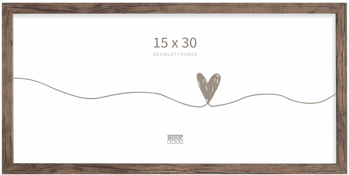 Deknudt Frames fotolijst S45RH3 - bruin - hout - 15x30 cm