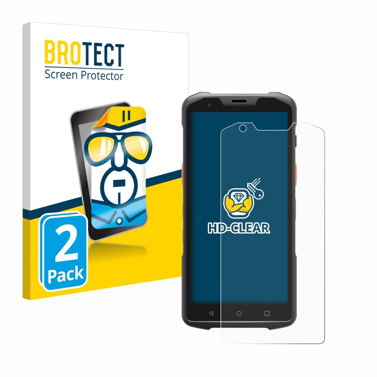 BROTECT - Screenprotector voor Sunmi L2s Pro - Folie Beschermfolie transparant 2 Stuks