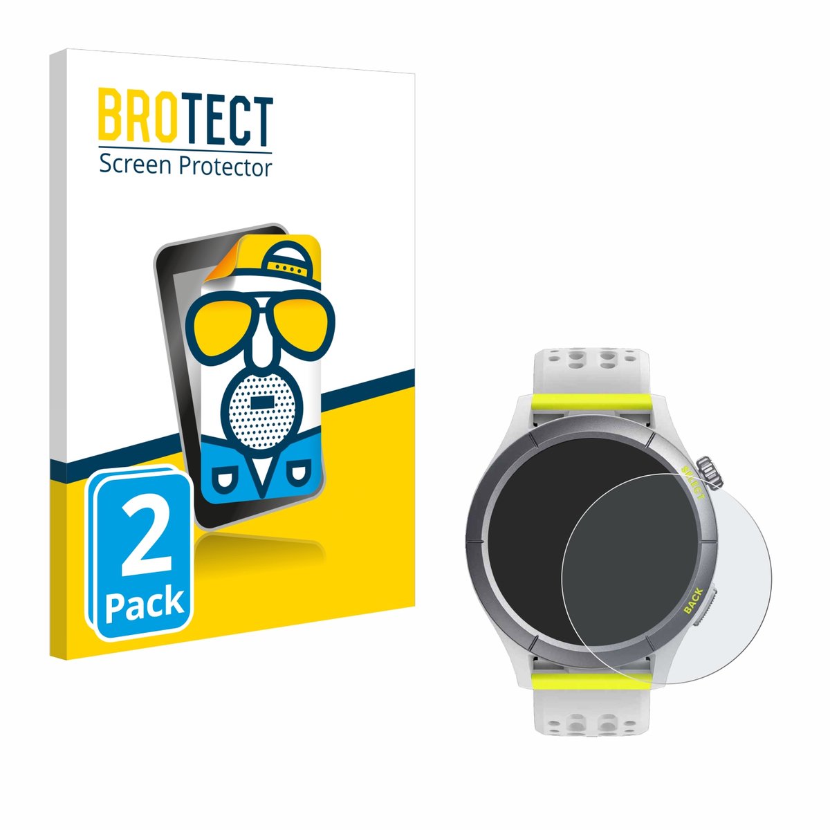 BROTECT - Screenprotector voor Huami Amazfit Cheetah - Folie Beschermfolie matte 2 Stuks