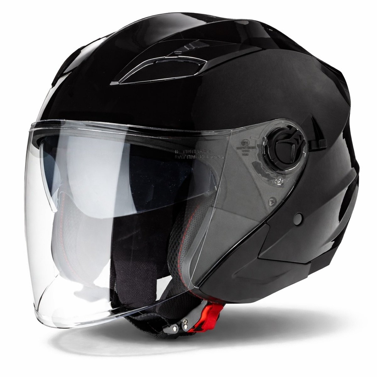 VINZ Calobra Jethelm met Zonnevizier - Scooterhelm & Motorhelm & Brommerhelm - ECE 22.06 goedgekeurd - Zwart - XL