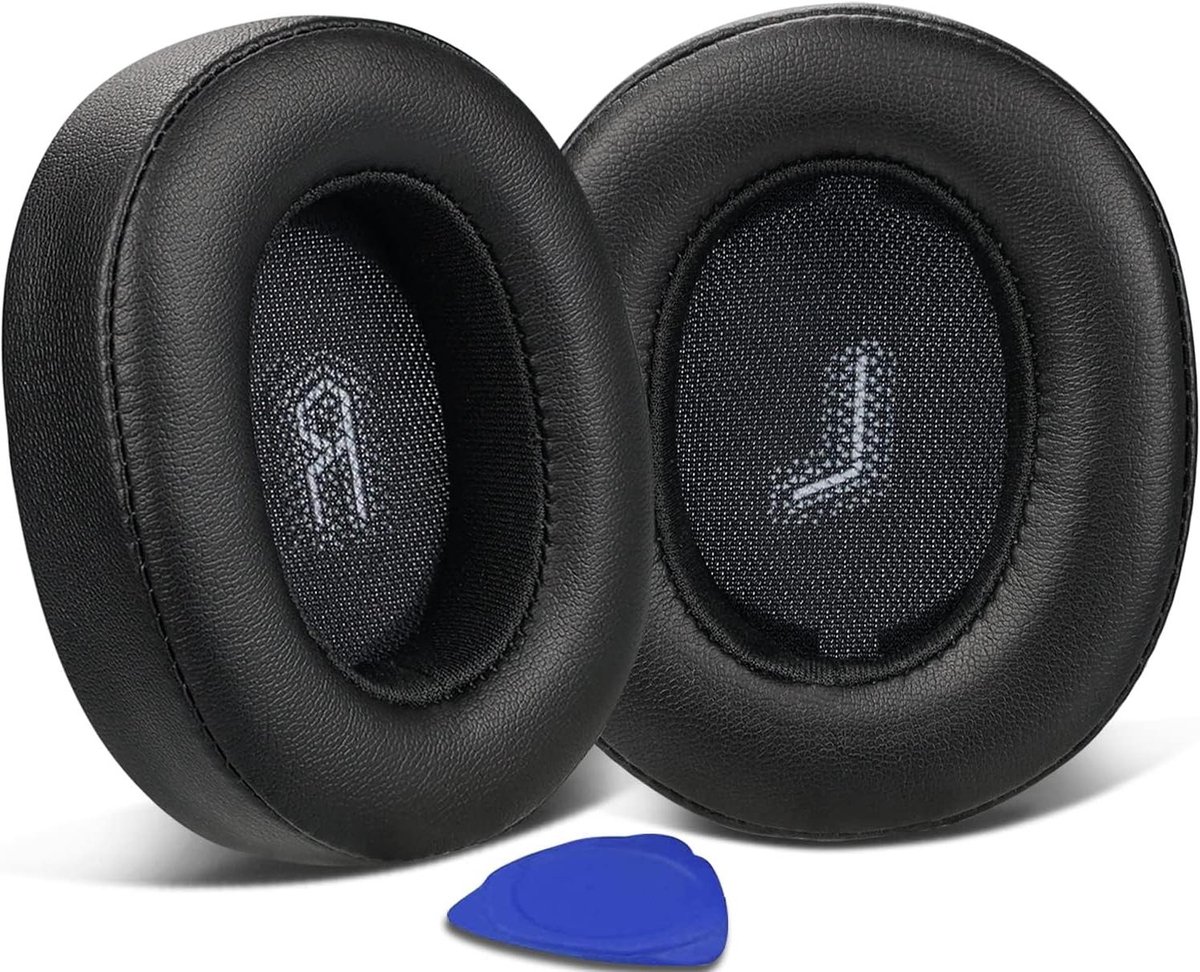 Vervangende oorkussens voor draadloze hoofdtelefoon, met zachte eiwitleer Earpads - zwart.