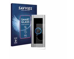 3 Stuks Savvies Screenprotector - geschikt voor Ring Video Doorbell Pro 2 - beschermfolie glas transparant