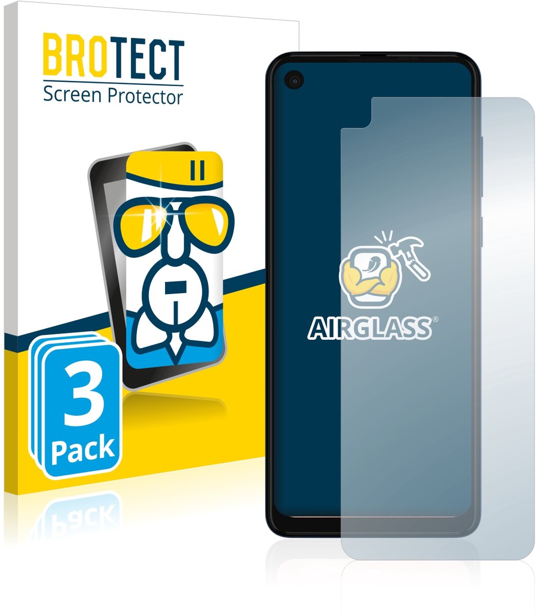 Screenprotector 3 Stuks voor Motorola One Vision Beschermglas transparant