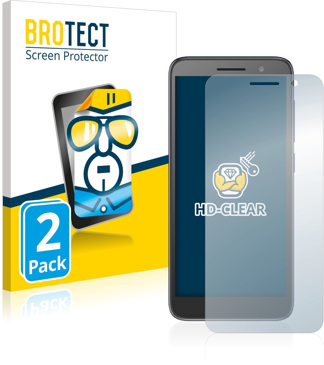 BROTECT - Screenprotector voor Orange Rise 54 - Folie Beschermfolie transparant 2 Stuks