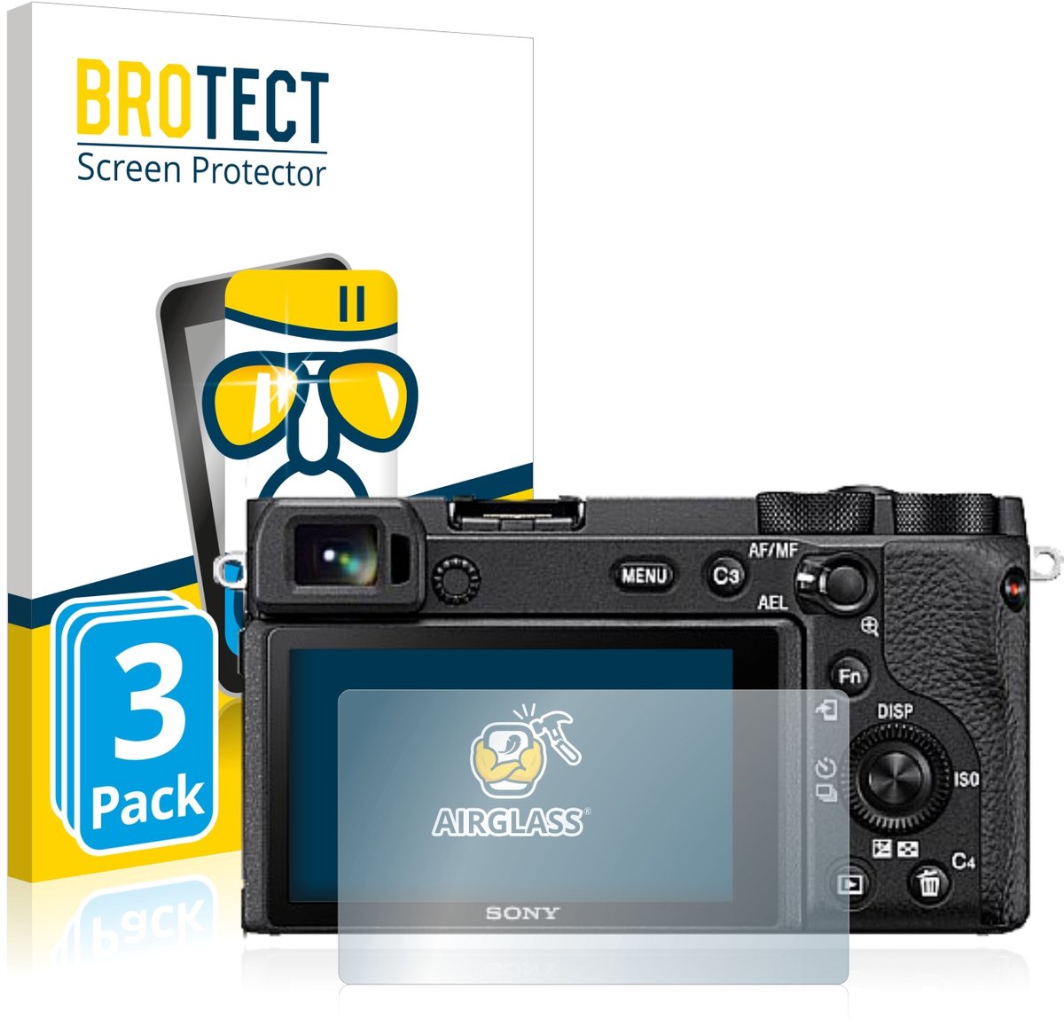 Screenprotector 3 Stuks voor Sony Alpha 6600 Beschermglas transparant