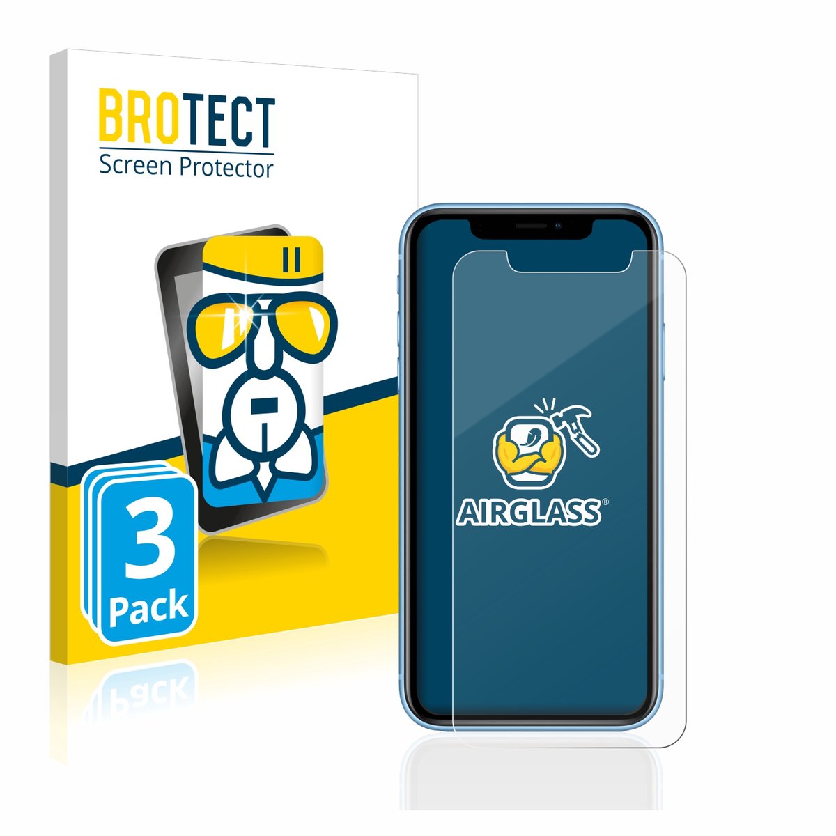 Screenprotector 3 Stuks voor Apple iPhone XR / 11 Beschermglas transparant