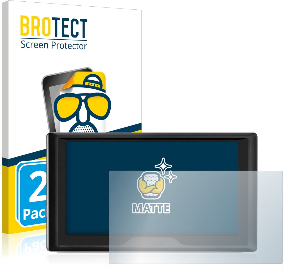 BROTECT - Screenprotector voor Garmin Drive 61 LMT-S - Folie Beschermfolie matte 2 Stuks