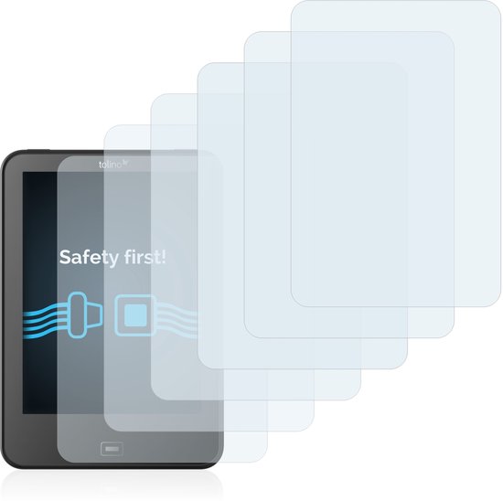 Savvies - Screenprotector voor Tolino Vision 4 HD - Folie Beschermfolie transparant (6 Stuks) van Savvies — afbeelding 4