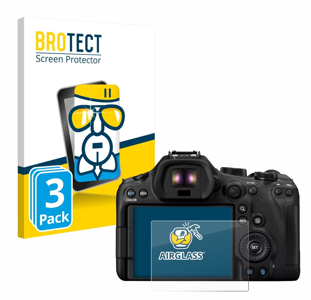 Screenprotector 3 Stuks voor Canon EOS R6 Mark III Beschermglas transparant