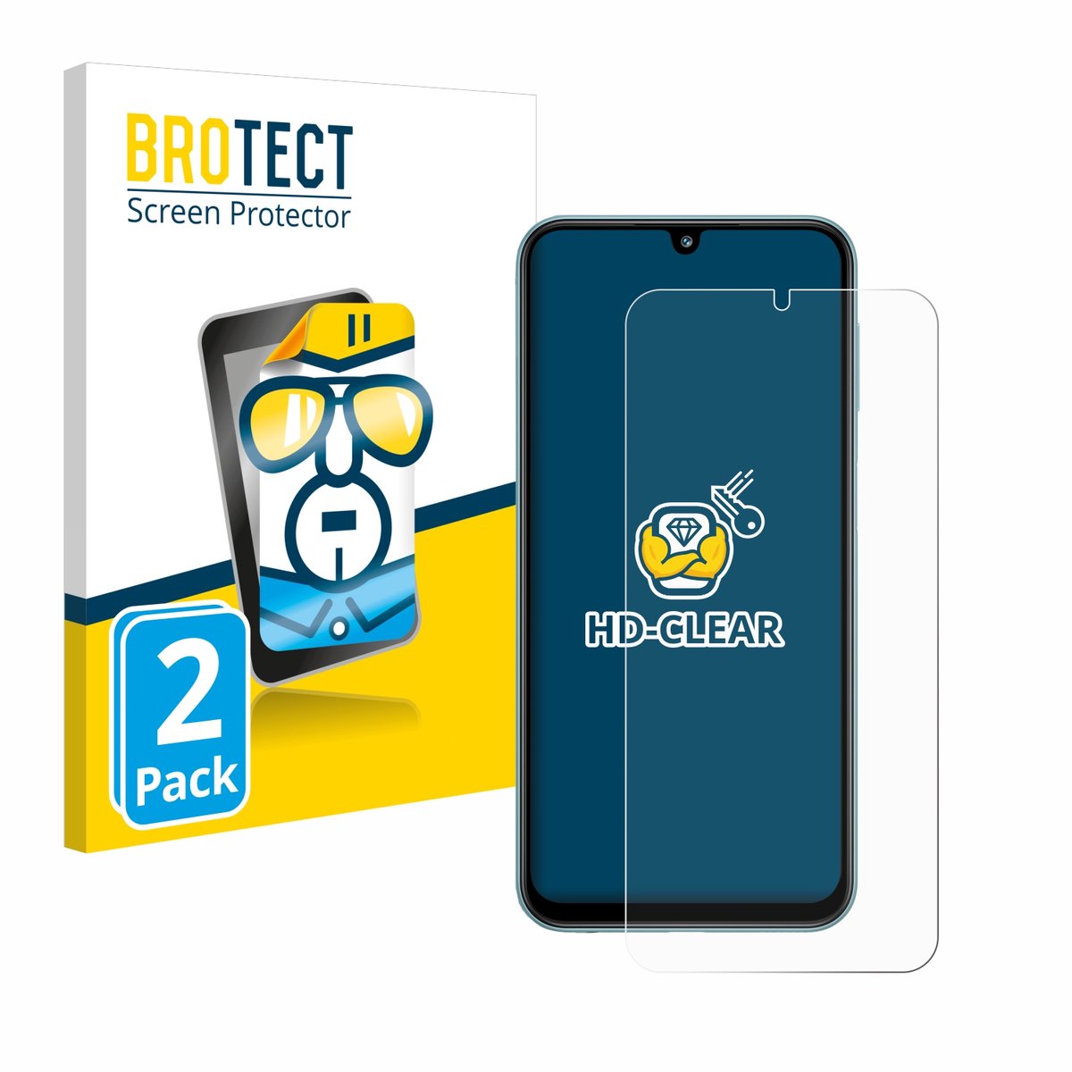 BROTECT - Screenprotector voor Samsung Galaxy M34 - Folie Beschermfolie transparant 2 Stuks