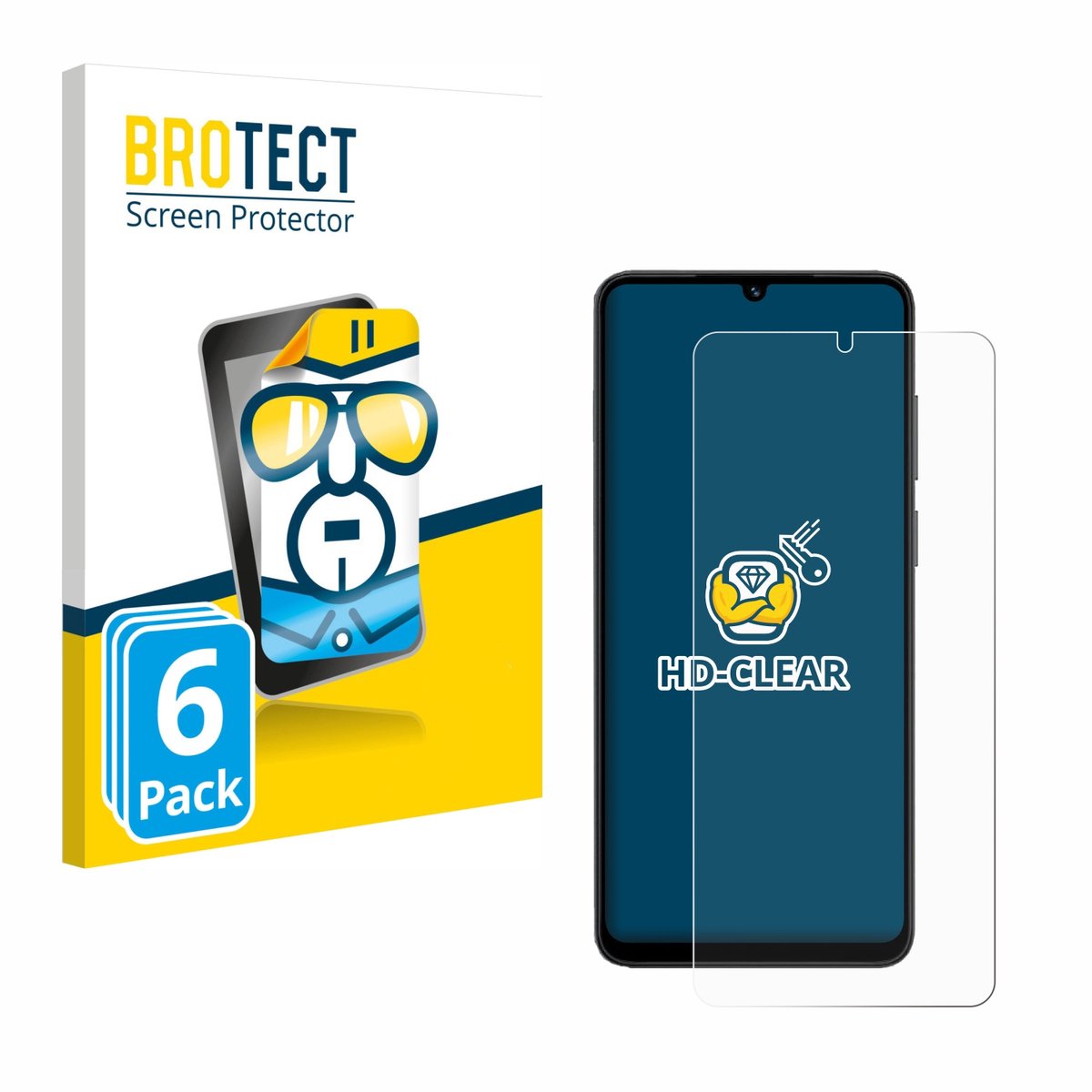 BROTECT - Screenprotector voor Honor X5c Plus - Folie Beschermfolie transparant 6 Stuks