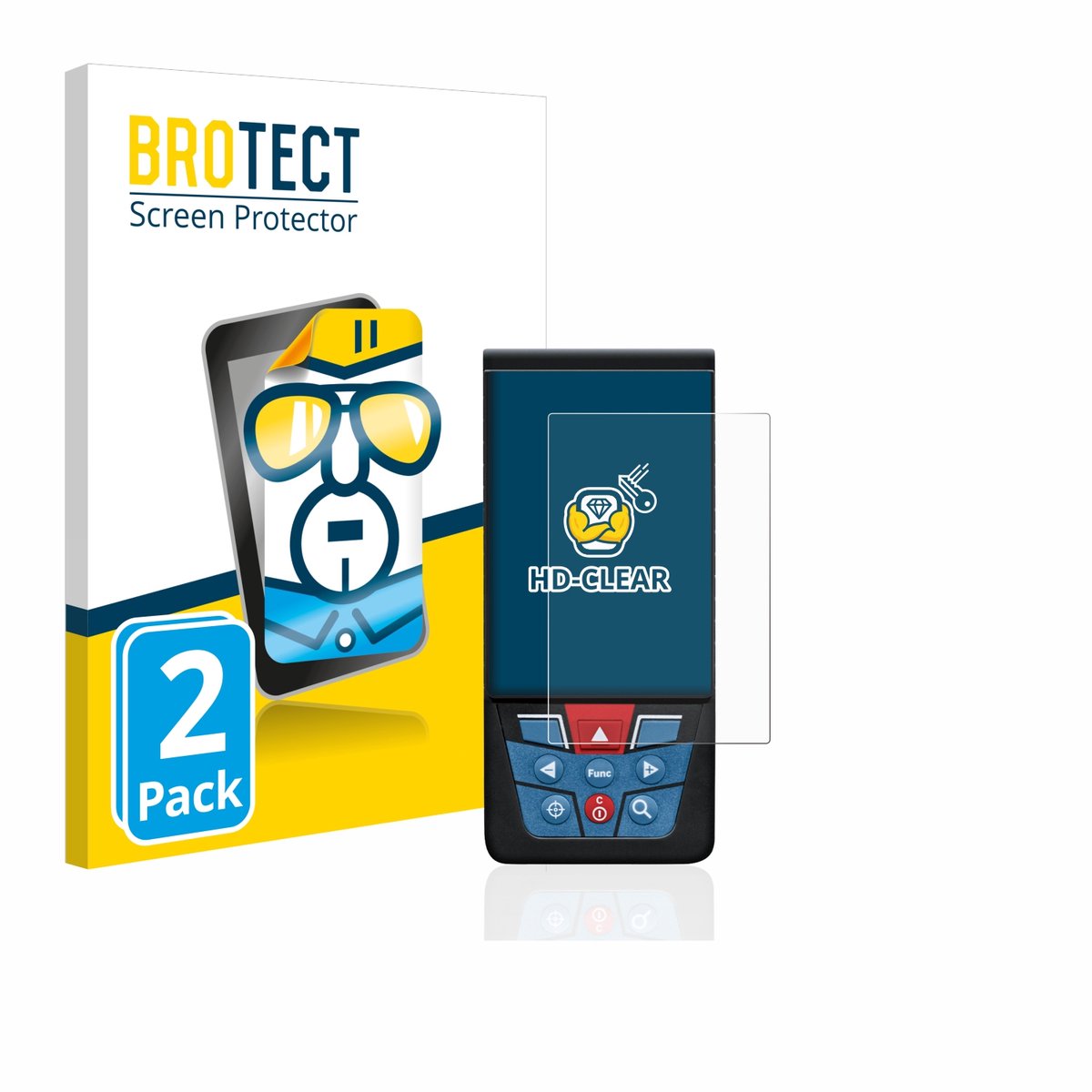 BROTECT - Screenprotector voor Bosch GLM 150-27c - Folie Beschermfolie transparant 2 Stuks