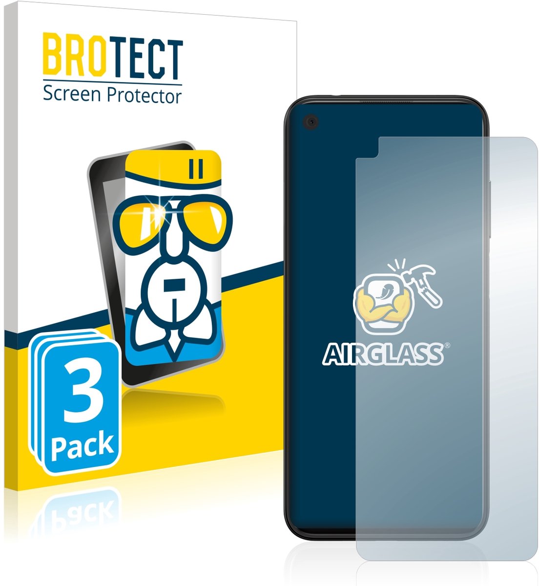 Screenprotector 3 Stuks voor HTC Desire 22 Pro Beschermglas transparant