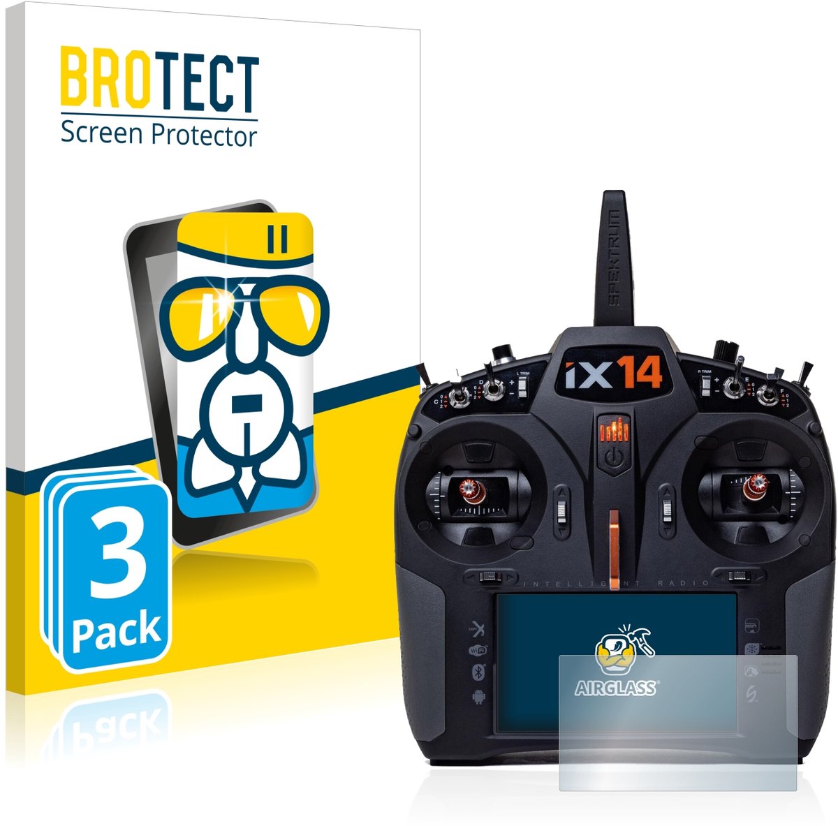 Screenprotector 3 Stuks voor Spektrum iX14 Beschermglas transparant