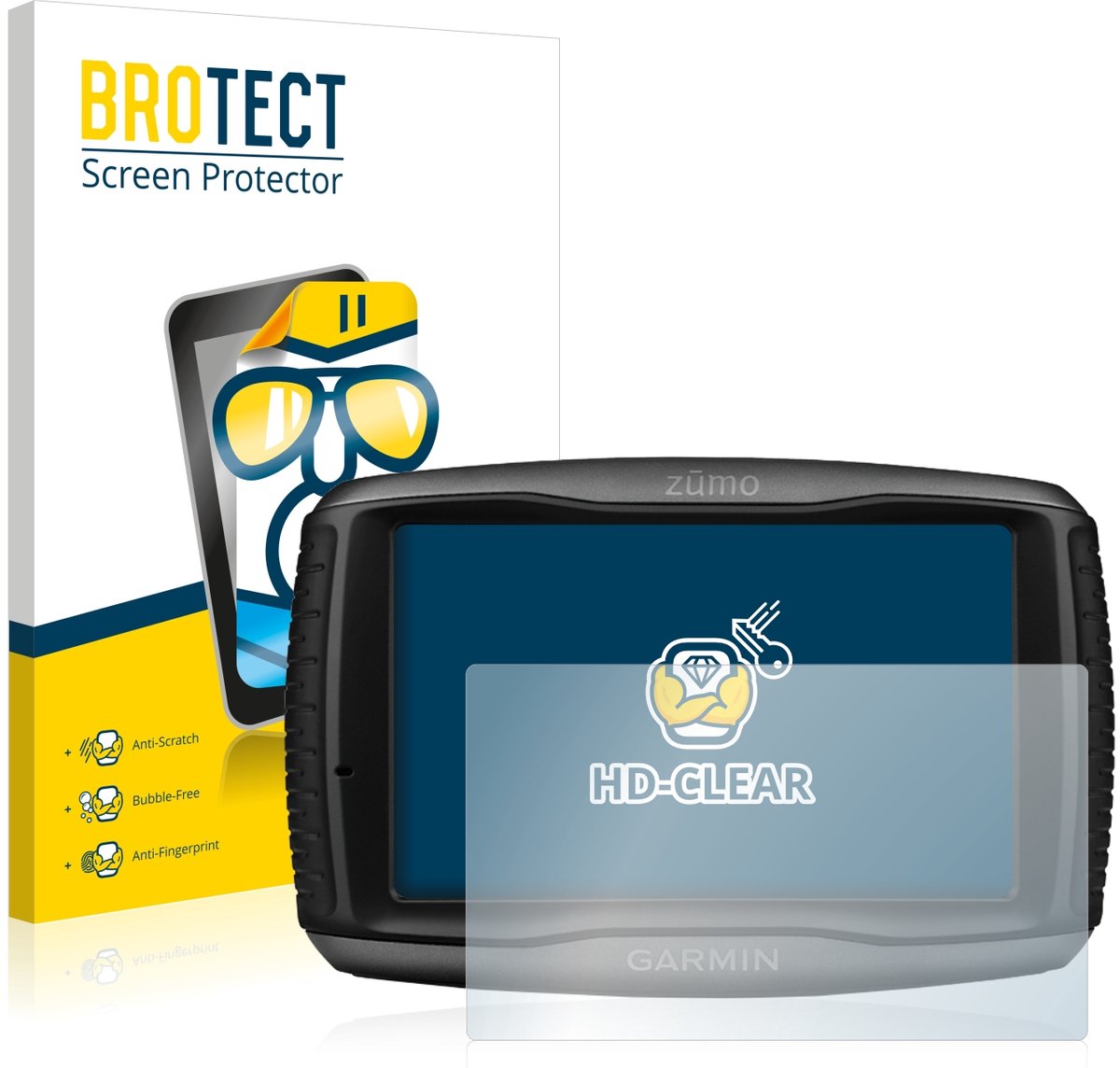 BROTECT - Screenprotector voor Garmin zumo 595LM - Folie Beschermfolie transparant 2 Stuks
