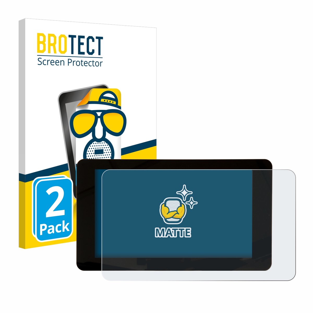 BROTECT - Screenprotector voor Raspberry Pi Touchscreen 7" - Folie Beschermfolie matte 2 Stuks