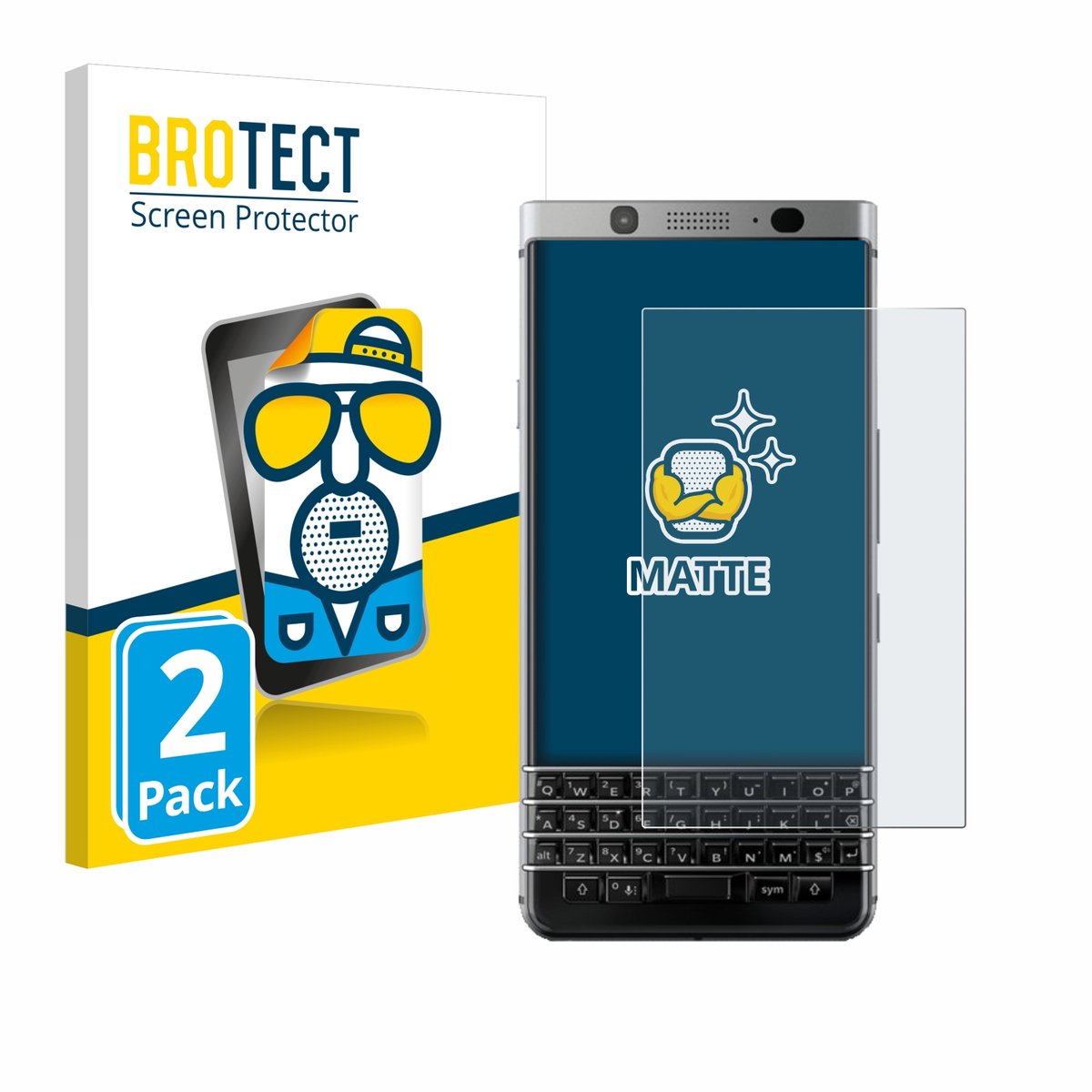 BROTECT - Screenprotector voor BlackBerry Keyone - Folie Beschermfolie matte 2 Stuks