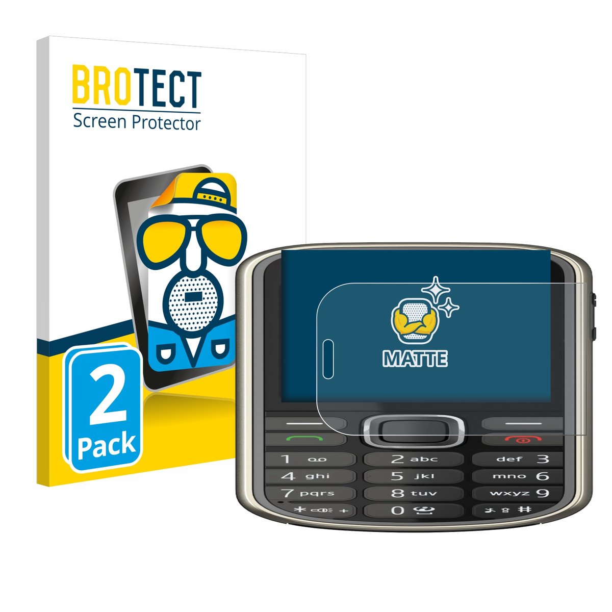 BROTECT - Screenprotector voor Nokia 3720 classic - Folie Beschermfolie matte 2 Stuks